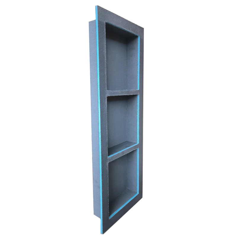 CFC HCFC Free Bathroom recessed XPS Shower Niche with cement mortar and fiberglass 16*16 inch with flange without shelf