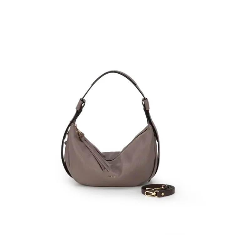 High Quality Calf Leather Adjustable Length Shoulder Hobo Bag Made In Italy For Women