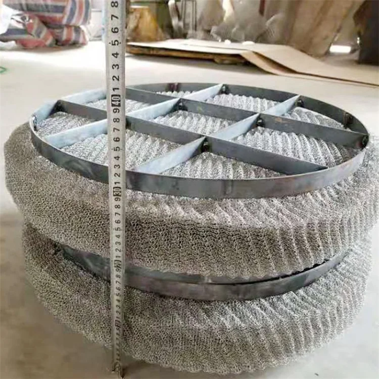 High filtering and separating efficiency standard knit wire demister pad/mesh pad demister