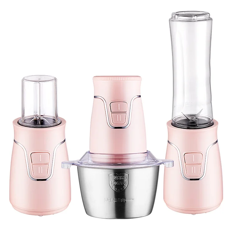 Multifunctional 2l Electronic Chopper Pink Meat Grinder Automatic Portable Blender Mixer Food Processors