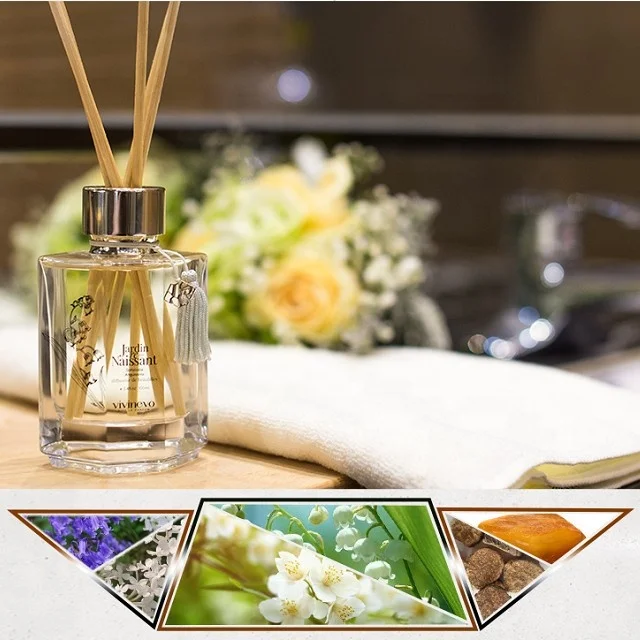 Lonkoom reed diffuser home fragrance and car perfume diffuser 100ml