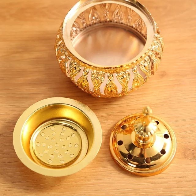 Средний Восток дома Простой кружева металла ремесло украшения благовония Cencer сандалового дерева Insence горелка