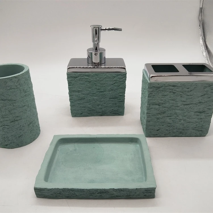 Wholesale Custom 4 Piece Ceramic Bath Set Bathroom Accessories modern