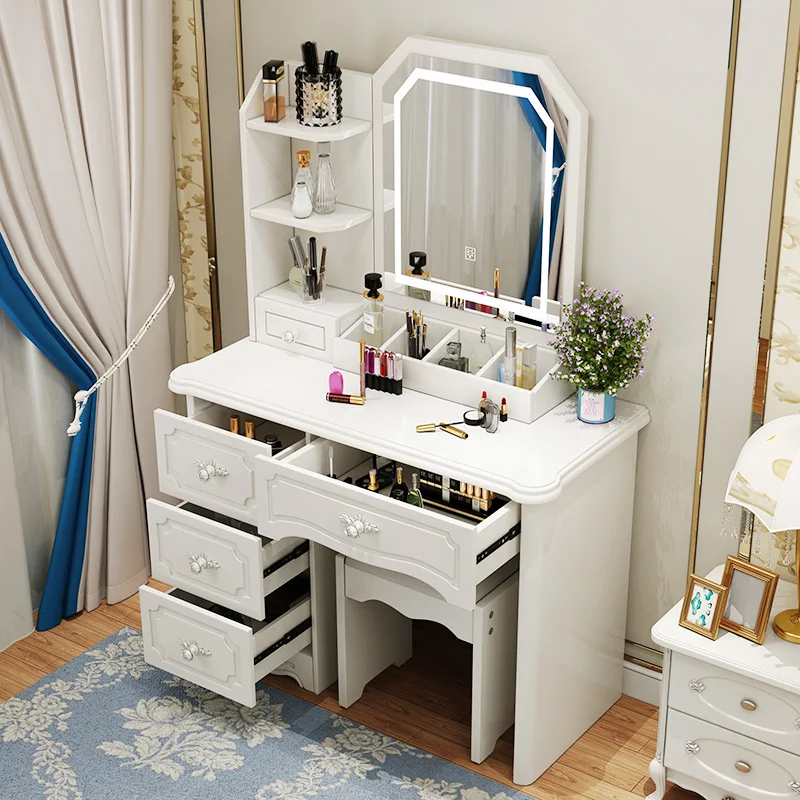 
living room led makeup and vanity table dressing table with led mirror 