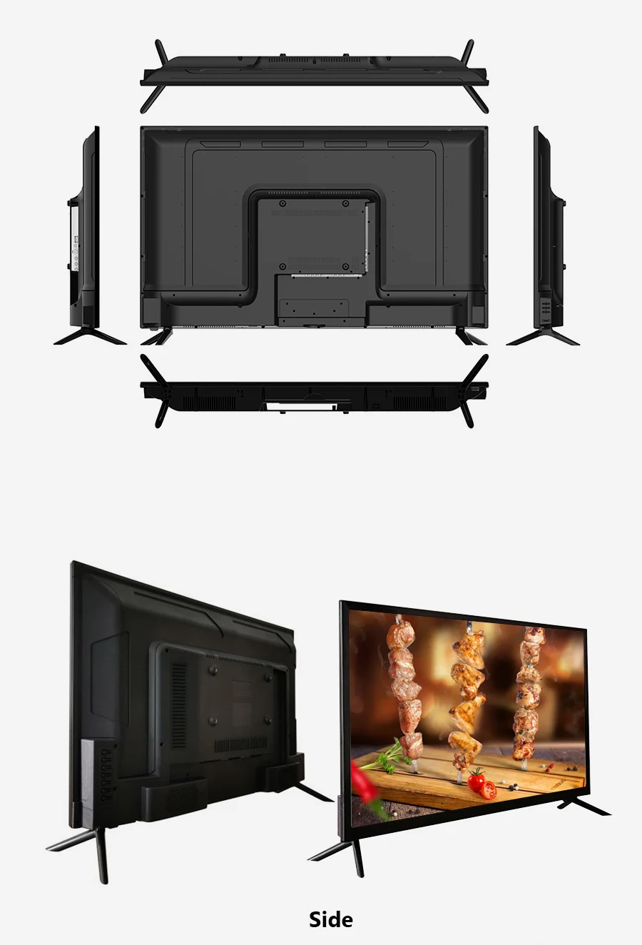 Televisions 65 Inch 4K LED Black Android PLASMA HDMI LCD LED TV 4k Smart Tv Slim Display Solide 2023nouvelle Version HDTV FCC