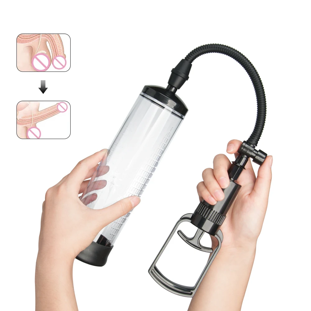 Powerful device penis extender manual male sex toy enlargement vacuum pump penis pump enlarger
