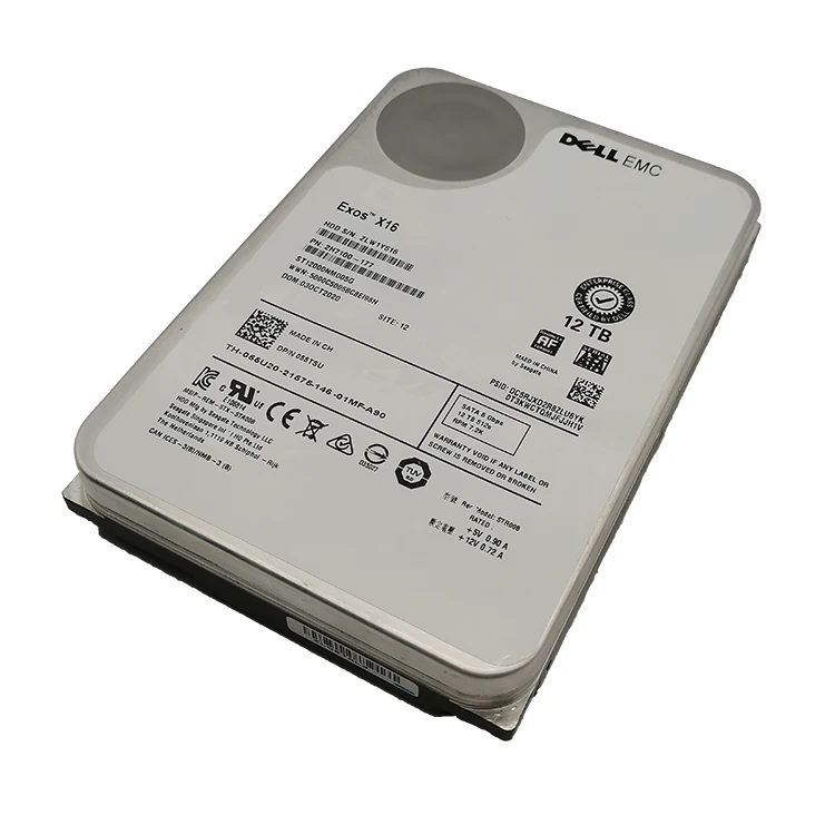 Hot sale for DELL 3.5in 12TB 7.2K RPM SATA SAS 12Gbps server hard disk drive 12T HDD