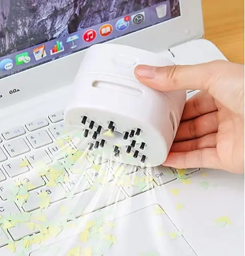 Portable Dry Battery Dust Sweeper Small Office Desktop Clean Machine Multicolor Table Mini Vacuum Cleaner for Home and Car Gift