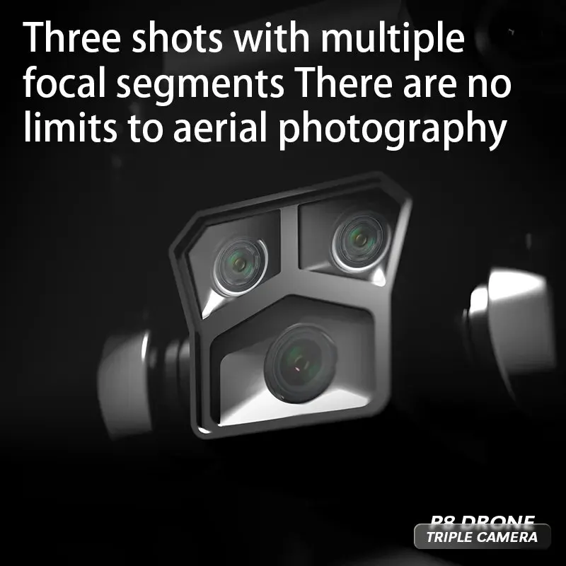 New P8 Pro Professional Drone Obstacle Avoidance 8K Triple HD Camera 5G Brushless Motor Foldable Quadcopter Gifts Toys