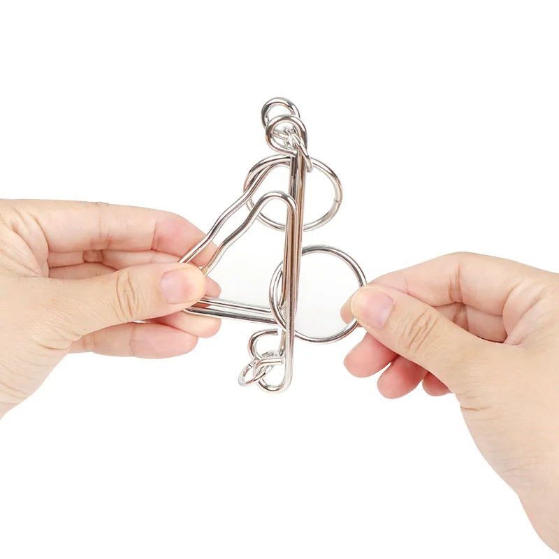 6Pcs Each Set Iq Interlocking Educational Classical Toys Brain Teaser Metal Wire Puzzle For Children Adult