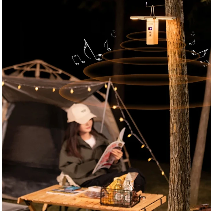 Hot Sale Multi-functional Outdoor Camping Light with Power Bank Lightweight Detachable Rechargeable 7200mAh Smart Camping Lighht