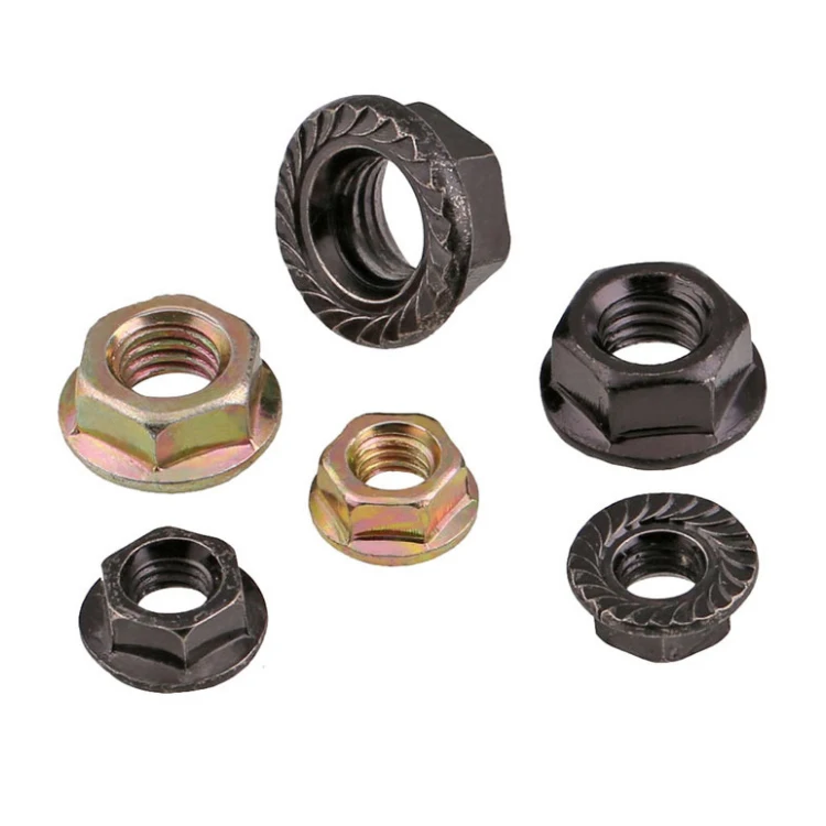 Hexagon Lock Nut With Flange Hex Self Locking Antiskid Hex Nut