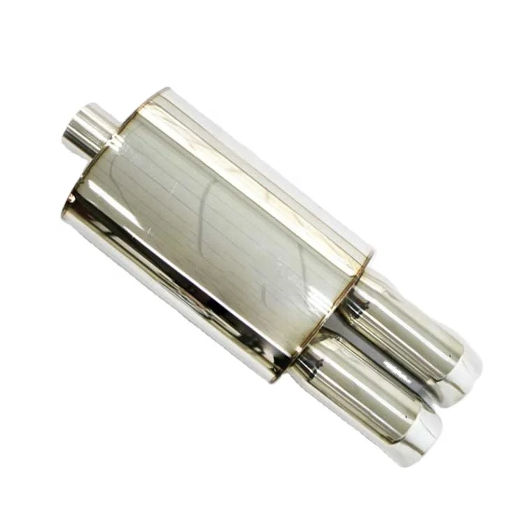 Универсальный нержавеющая сталь, другие автозапчасти, автомобильный резонатор, квадратный двойной задний глушитель, выхлопной наконечник