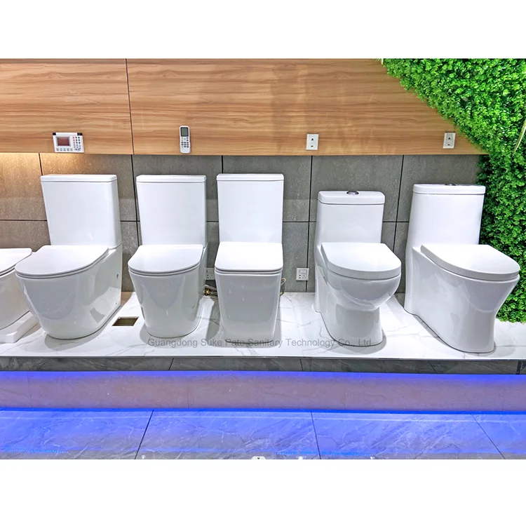 Australian ceramic two-piece floor mounting P trap tornado wc bathroom watermark rimless toilets