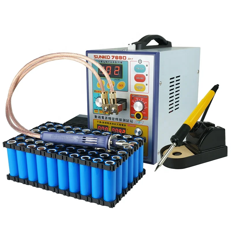 SUNKKO 769D Battery Lithium Assembly Solder Battery Double Pulse Welding Machine For 18650 Battery