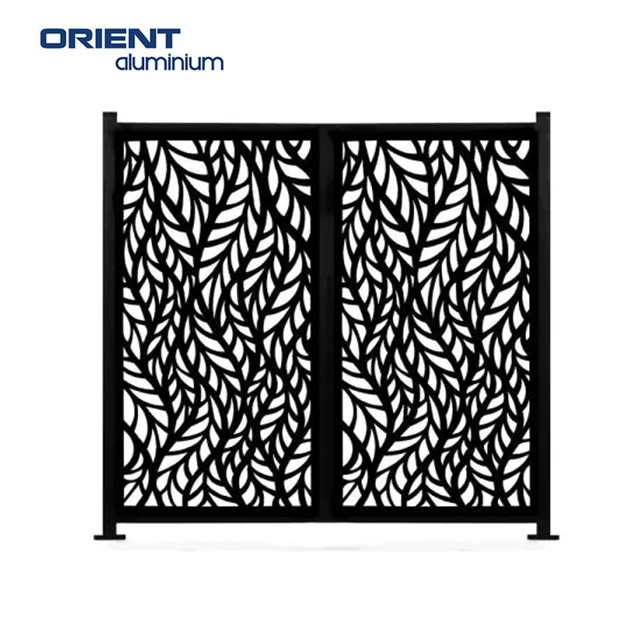 Modern outdoor laser cut metal panel corten steel decorative garden fence screen panels metal art decor garden