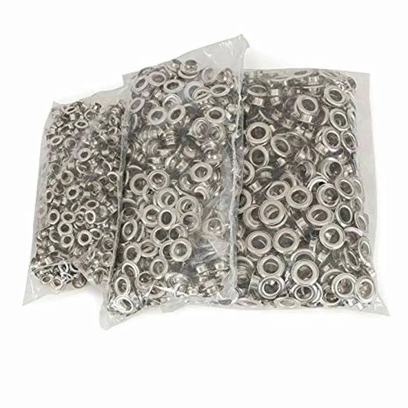10mm/12mm Inner Diameter Aluminum Eyelets Grommets with Washers for PVC Tarpaulin Curtain Tape/Banners/Tarp Grommets