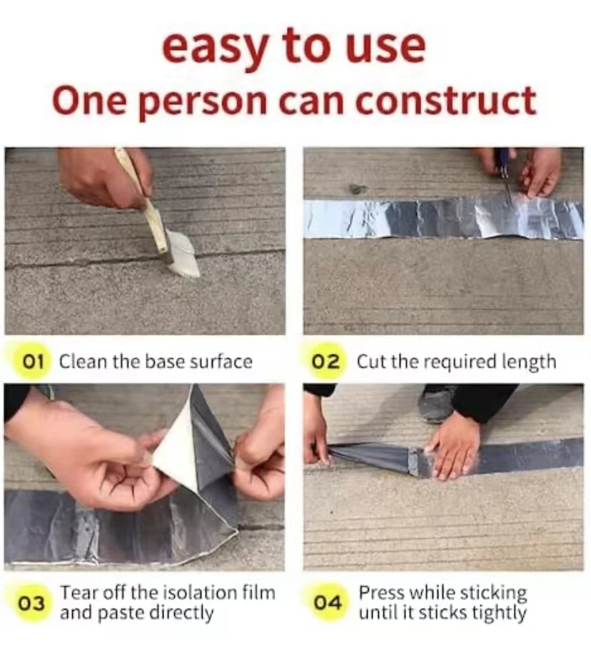 Factory Price Super Sticky Waterproof Self Adhesive Aluminium Foil Butyl Tape Roofing Rv Metal Roof Sealing Leak Repair