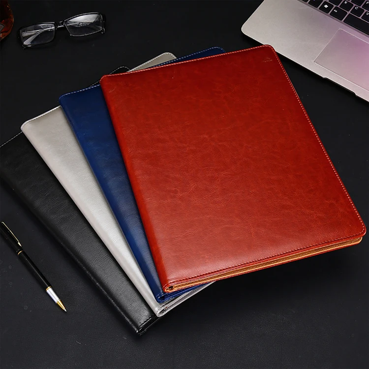 Custom Logo A4 Foldable Clipboard Blank With Document Storage Multi Color Leather Business Office Folder Clip  Portfolio