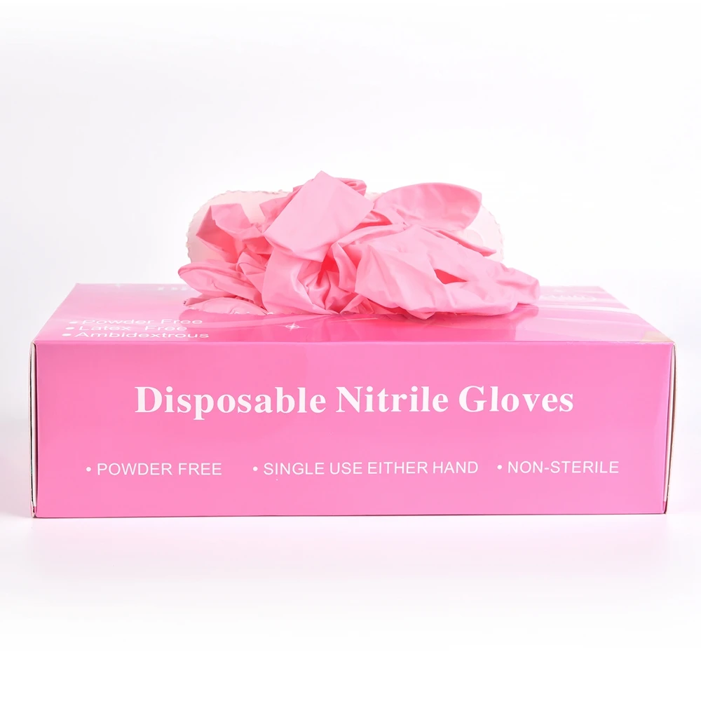 Factory Cheap Nitrilo Box 4mil 6mil Black Nitrile Gloves Pure Examination Food Disposal Powder Free Nitrile Gloves