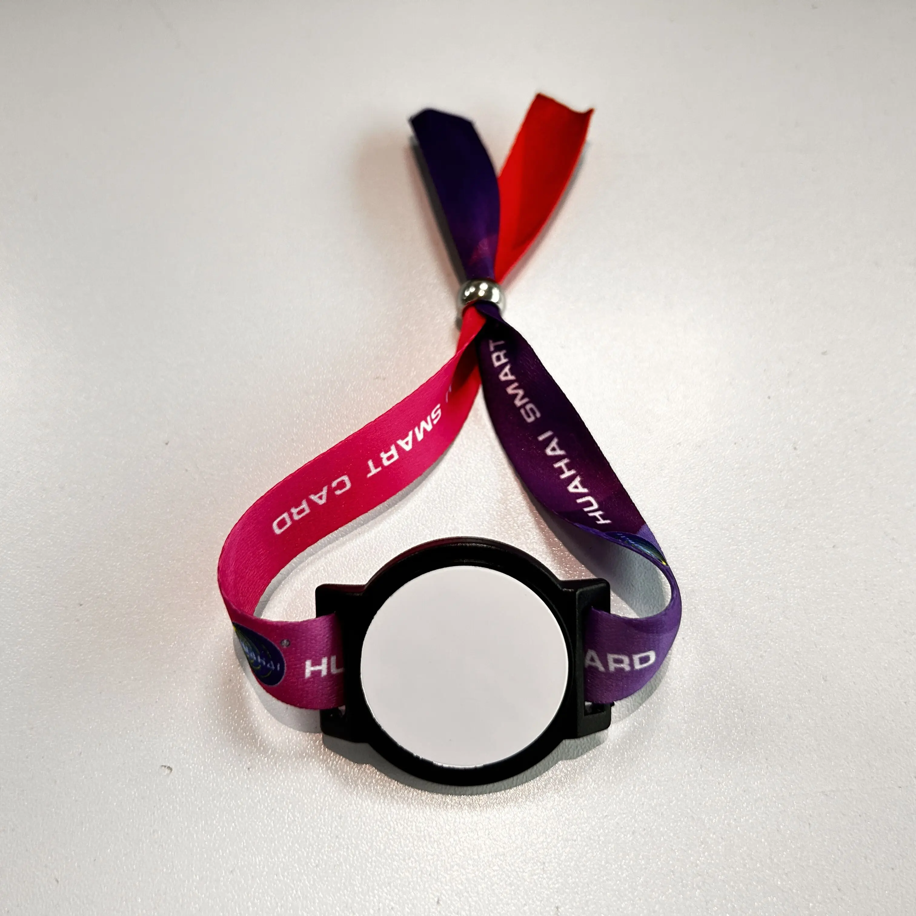 13.56MHz Custom Printed NFC RFID Fabric Woven Wristband  nfc fabric bracelet for Festival Events