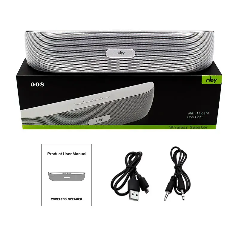 Наружный портативный сабвуфер NBY с Bluetooth/USB/SD/FM-радио/Aux входом
