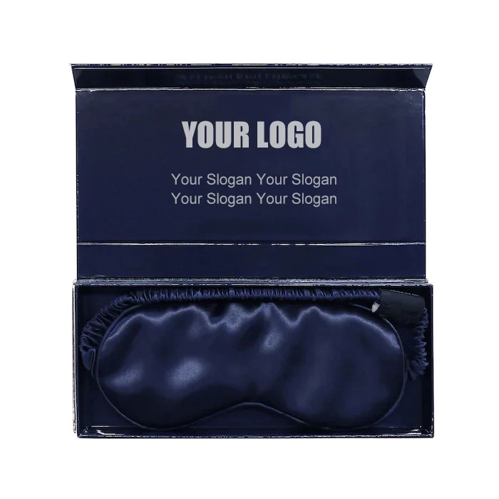 High Quality Gift Item 6A 100% Silk Sleeping Eye Mask Printed Mulberry Silk Eye Mask With Box