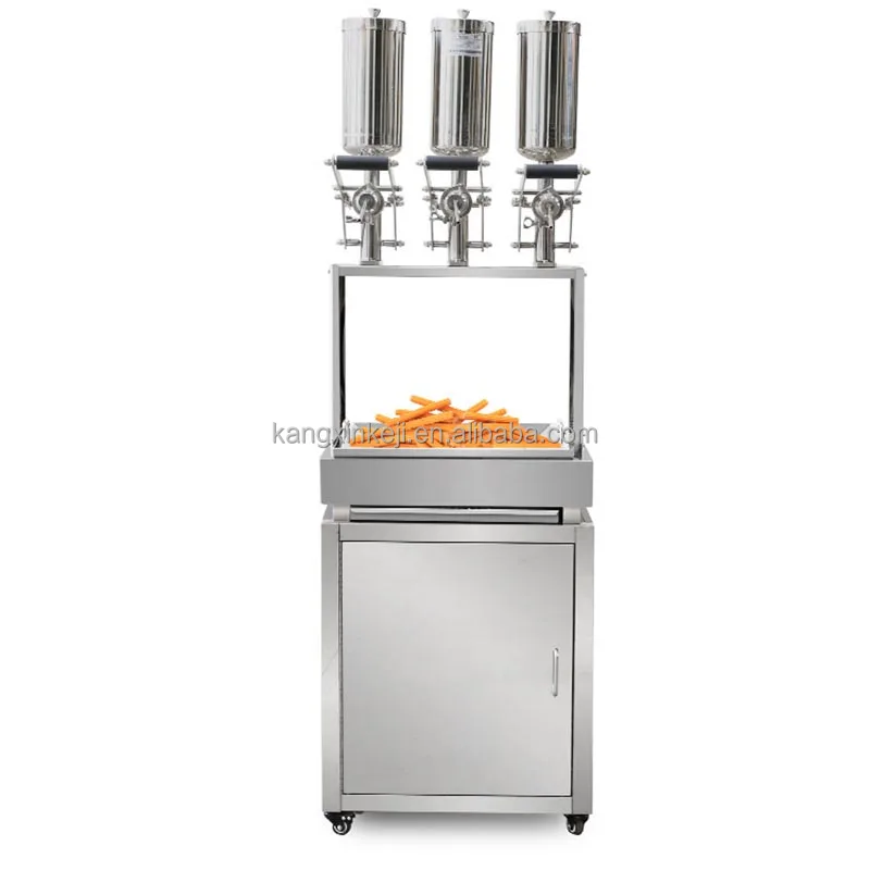 Small Manual Model Puff Peanut Butter Ice Cream Filling Machine 5L*3Pcs Paste Jam Chocolate Mould Cake Bread Donut Filler