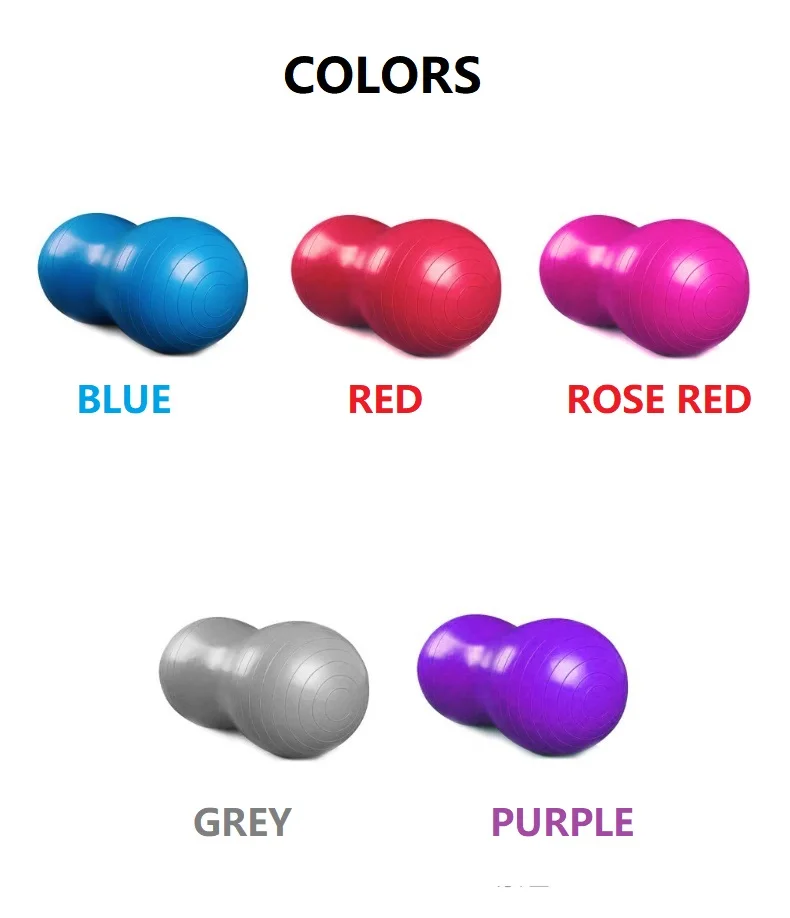 Wholesale balance massage gym exercise ball fitness yoga peanut pvc yoga exercise ball
