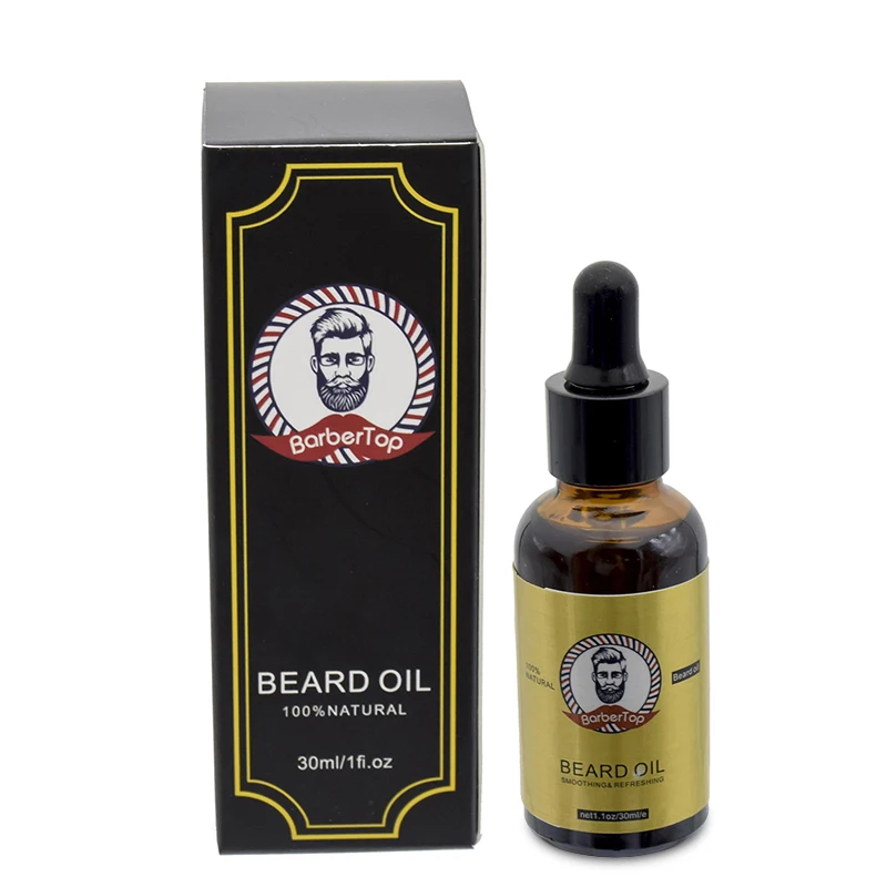 barber shop beard grooming kit with beard oil brush comb and scissor for home use