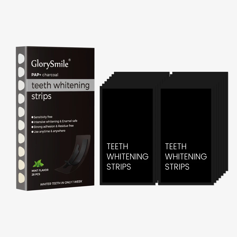Glorysmile Wholesale PAP+ Gel New Match Teeth Whitening Activated Charcoal Strips For Teeth Whitening