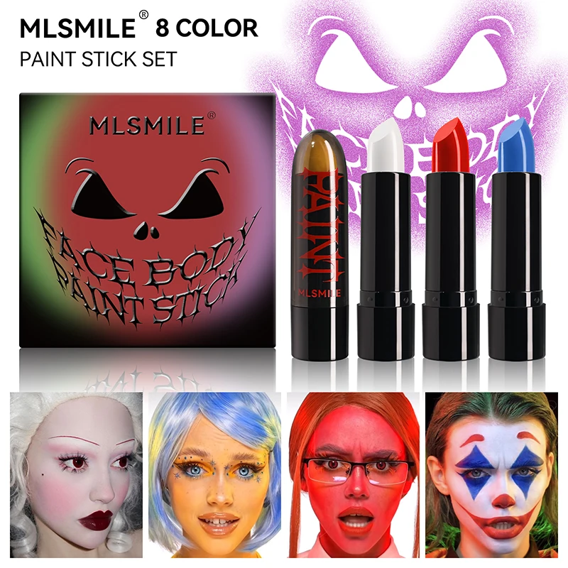 8 Colors Vintage Matte Halloween Lipstick Set High Pigmented Velvet Black Lip Stick Lip Stain Vampire Color For Cosplay