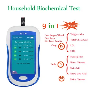 Portable  Touch Screen Blood test multifunction  analyzer for test lipid cholesterol glucose hemoglobin uric aicd  clinic