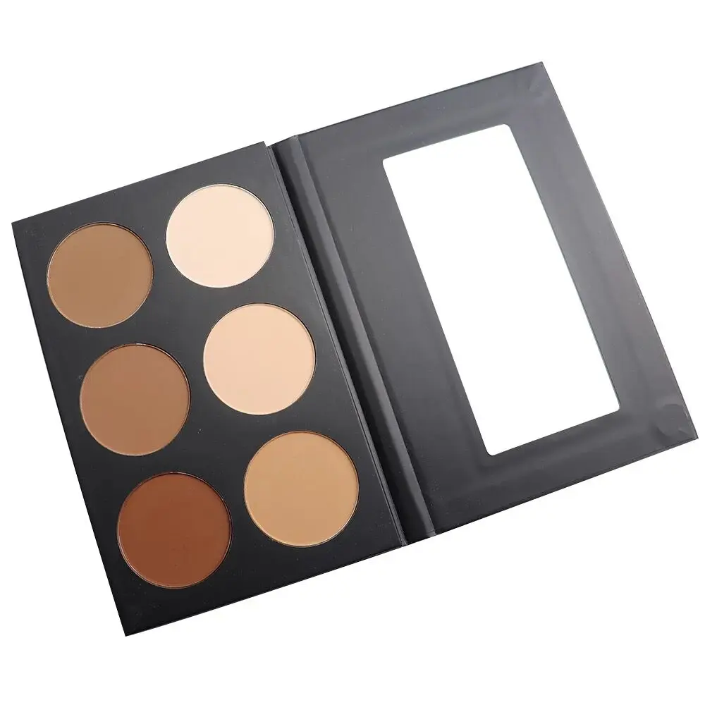 Private label 6 Colors Contour Concealer Powder Palette 3D Makeup Foundation Pressed Powder Palette Custom