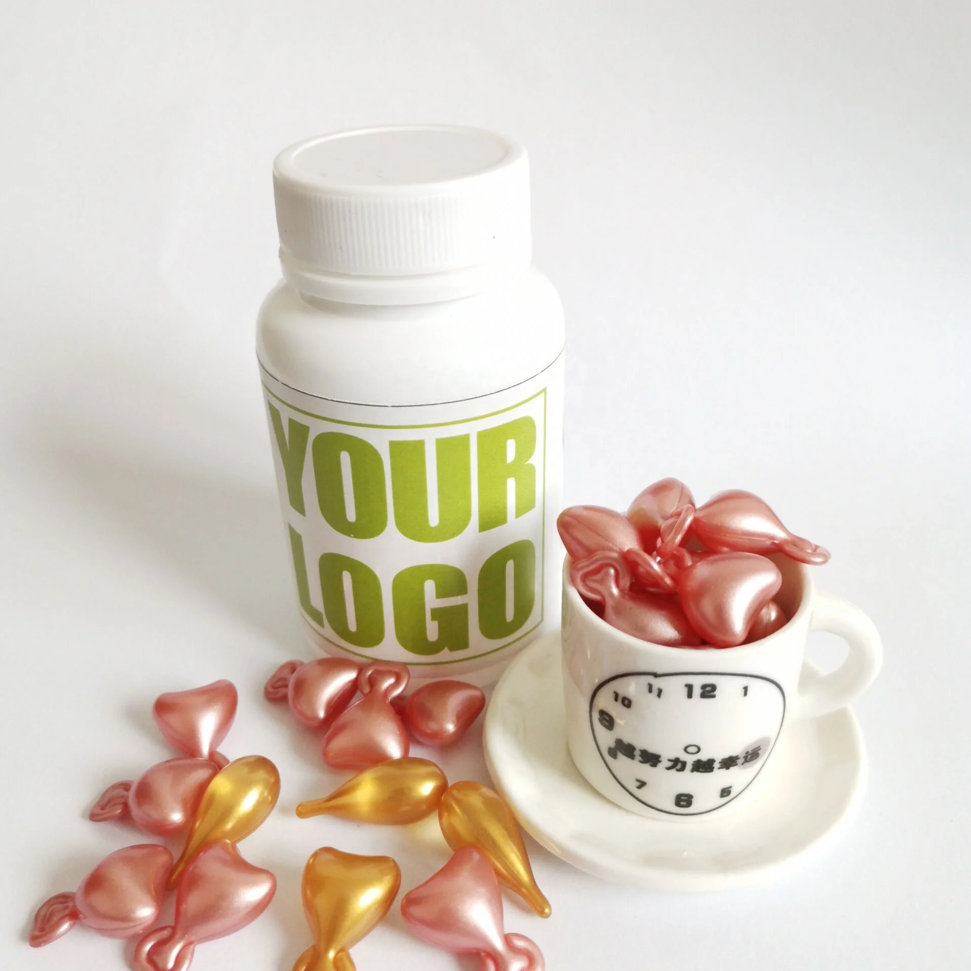 OEM Private Label Skin Care  Facial Serum with Vitamin C Organic Face and Neck Serum Capsules