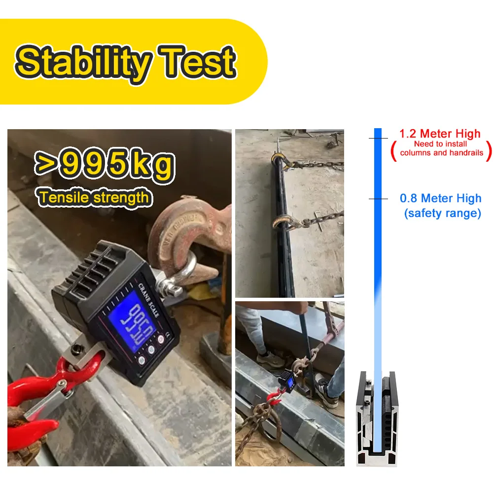 ZHONGLIAN Aluminum Profile 6063 Extruded Wood Grain glass Railing Spigot System for Balconies
