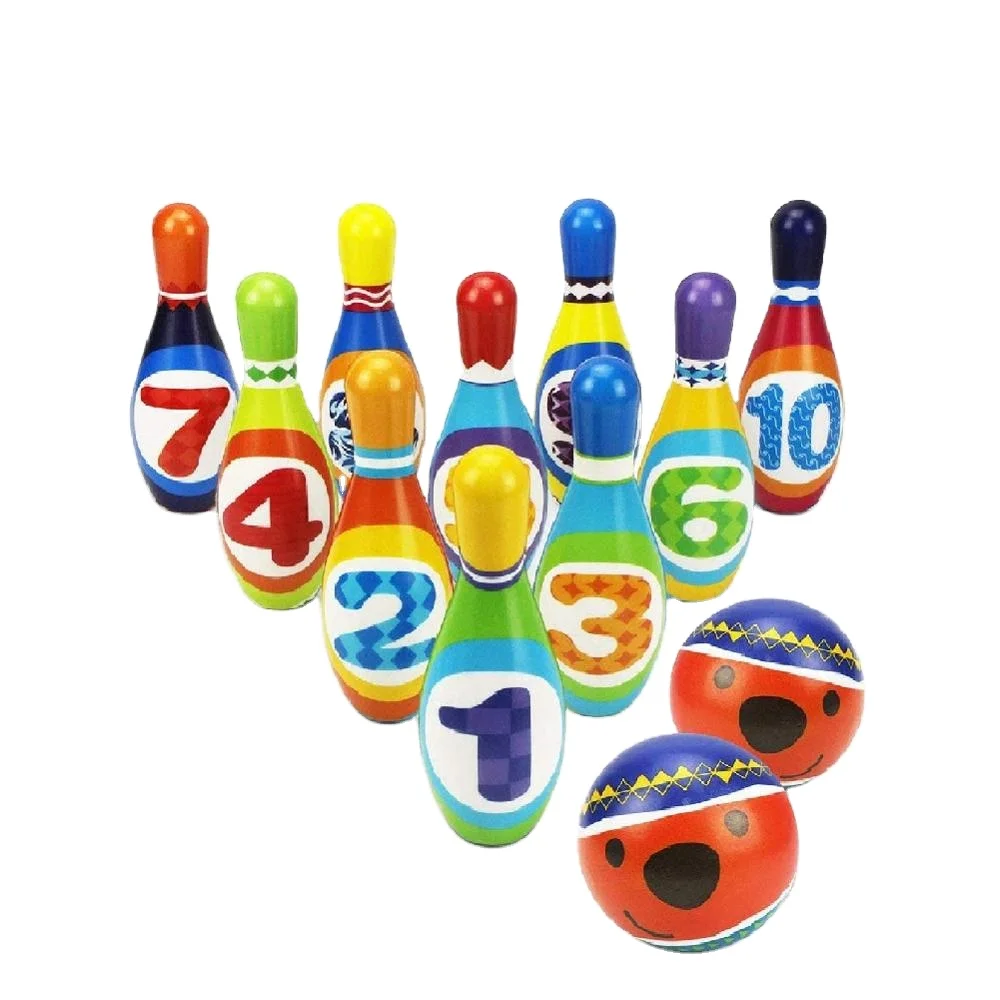 Amazon Hot Sell Indoor And Outdoor Kids Bowling Play Set 12 Pieces Soft Foam  Bowling Ball Set