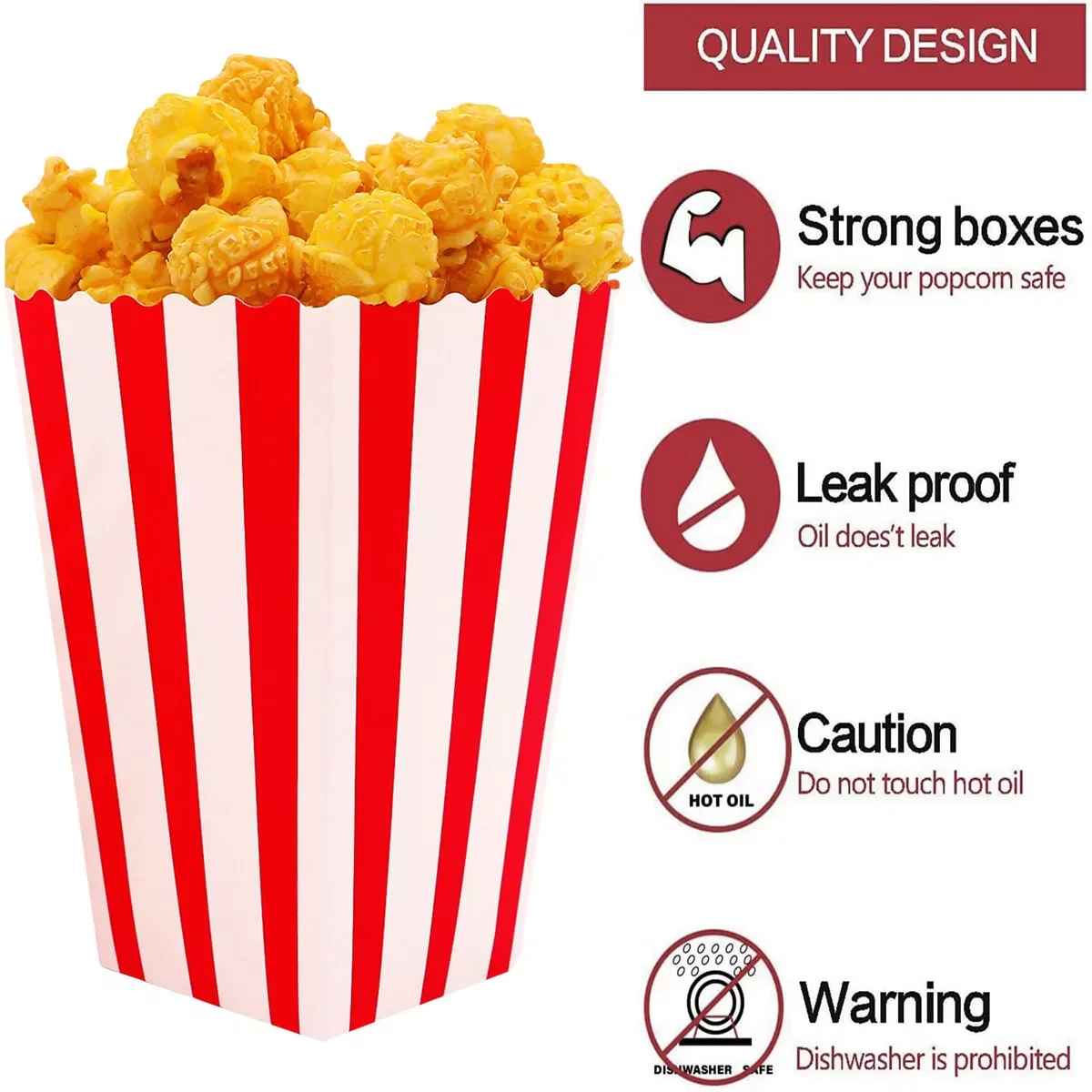 Wholesale Custom Printing Popcorn Bags Popcorn Packaging Bag Grease Resistant Popcorn Bag Your Own Logo