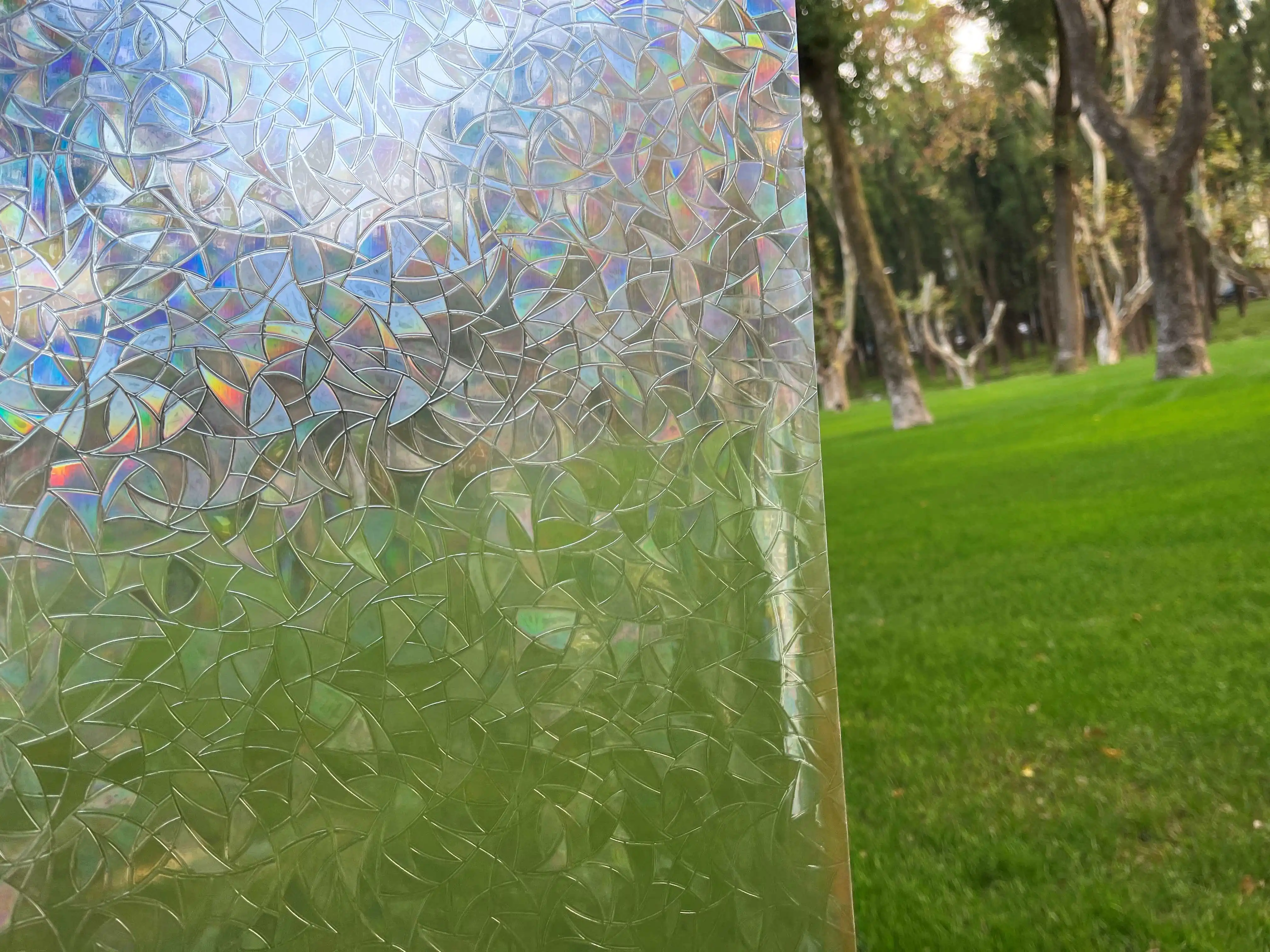 Cover Colour White 3D Shiny Matt Mos Glass Decorative Window Privacy Film