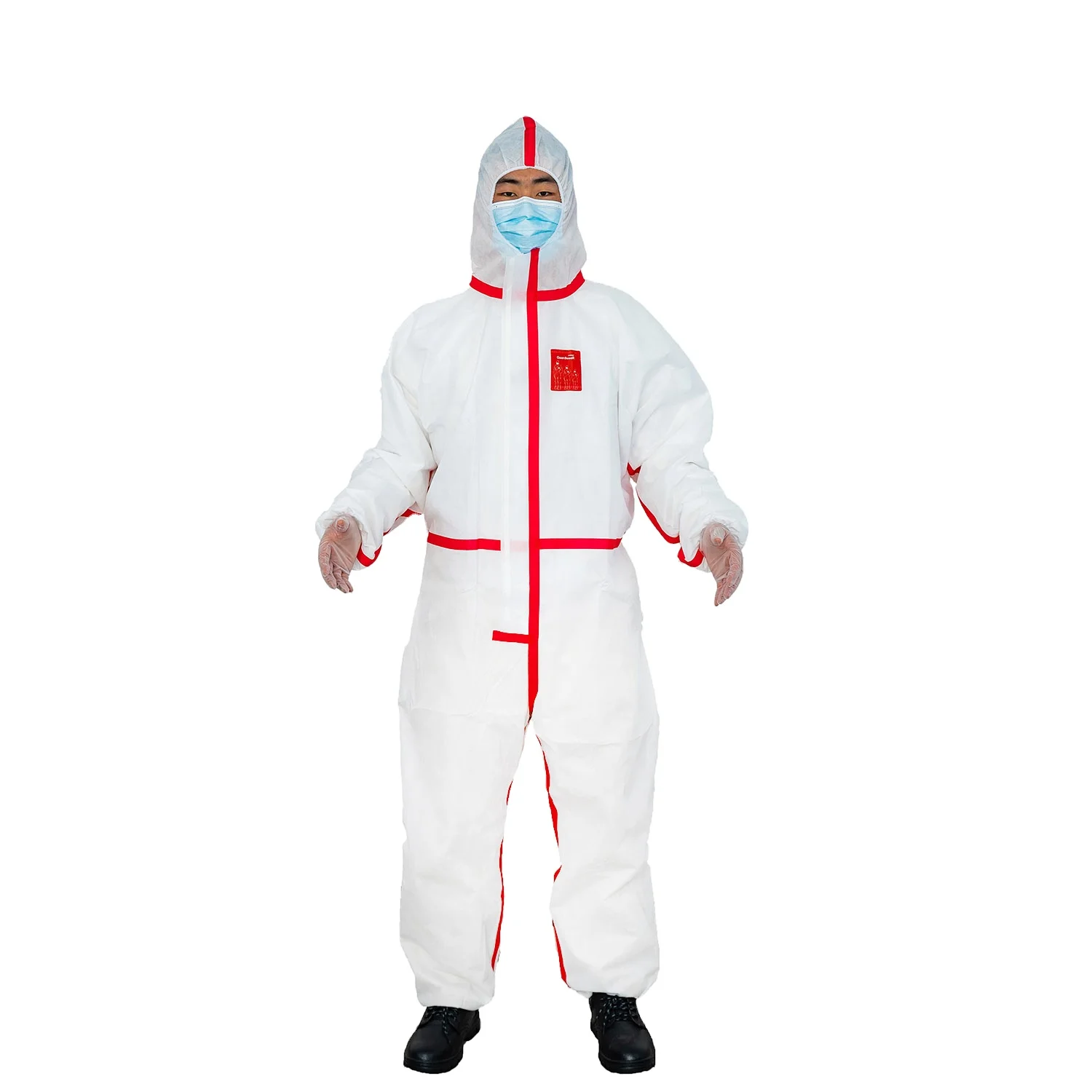 factory OEM full body non woven protection garment anti-static waterproof asbestos removal SMS 50gsm white safety overall
