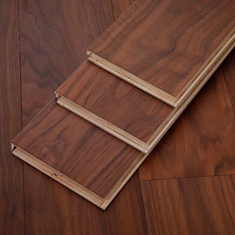 Hardwood Veneer Indoor Floor Heating Flooring Multilayered Wood Flooring Natural Made in China Wood Grain Modern Home Office T&G