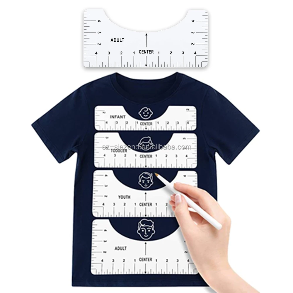 Инструмент «сделай сам», V-образный вырез из ПВХ, линейка для шитья, рубашки, шаблон для рисования с пользовательским логотипом, набор направляющих, линейка для выравнивания футболки