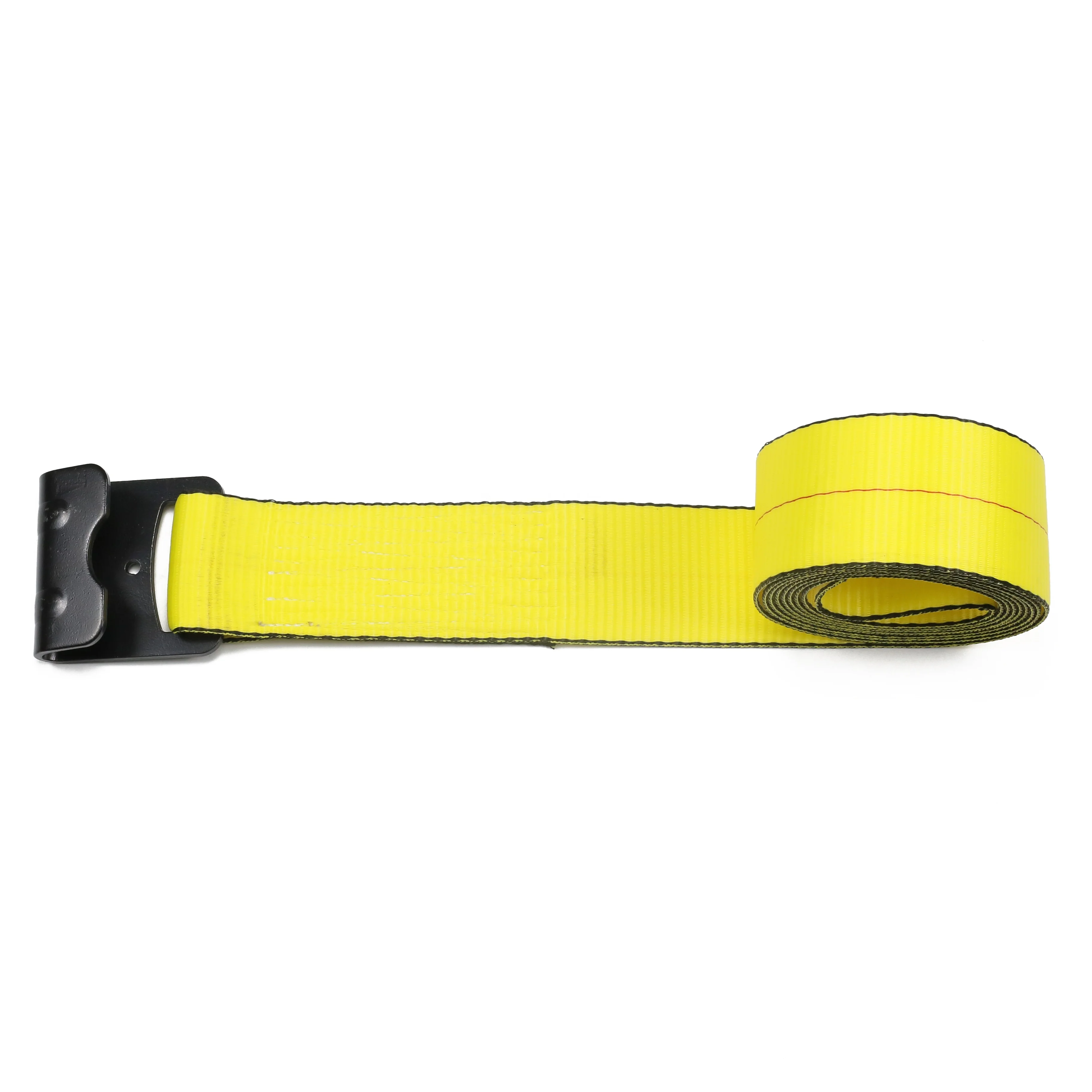 4 Inch Polyester Oem Winch Strap With Flat Hook Cargo Strap