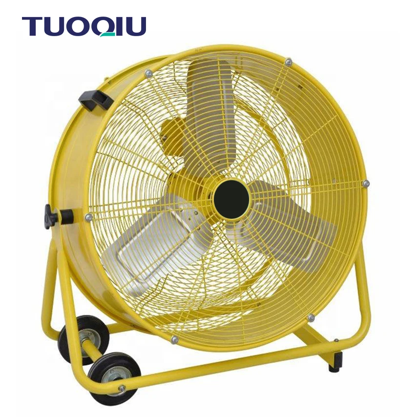 OEM Custom Stainless Steel 3 Blades Blower Fan Metal Heavy Duty Drive Industrial Iron Metal Air Circulation Drum Fan For Factory