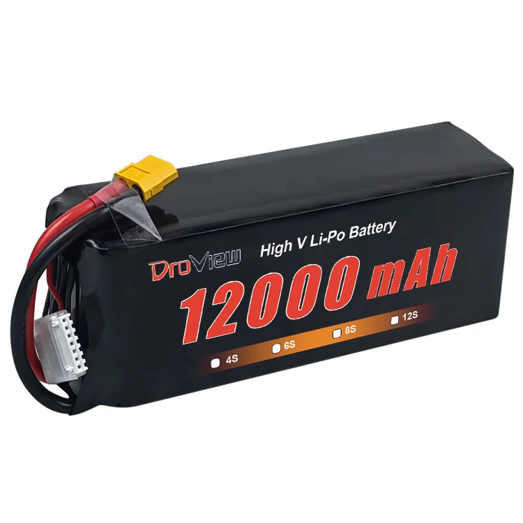 Большой запас литий-полимерный аккумулятор 6S 22 8 V 12000mAh 30C Высокопроизводительные перезаряжаемые литиевые батарейки UAV для FPV Drone