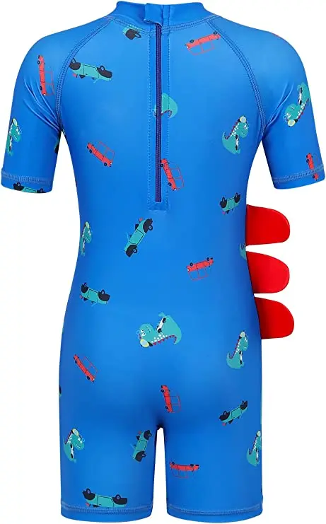 Boys Blue Baby Swimming Wear Sun URF+50 Protection One piece Kids Swimsuits With Sun Hat Child Swim Clothes In Summer