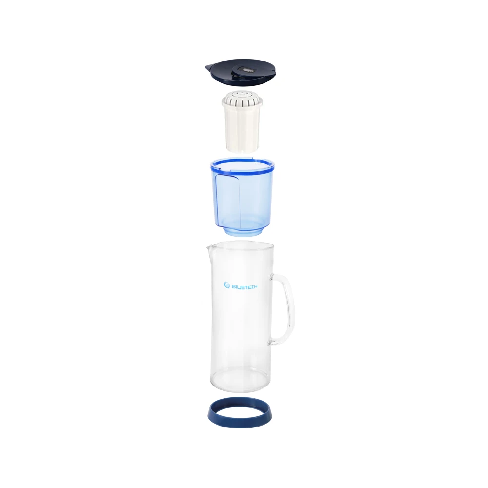 Cost-effective choice 3.5L glass carafe drinking water purifier alkaline water filter pitcher jug with handle