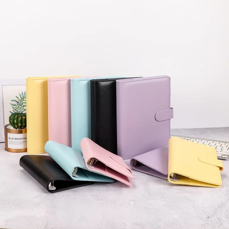 2022 Calendar A5 PU leather blinder Hardcover Loose Leaf Binding Magnetic Open Monthly Notebook Journal