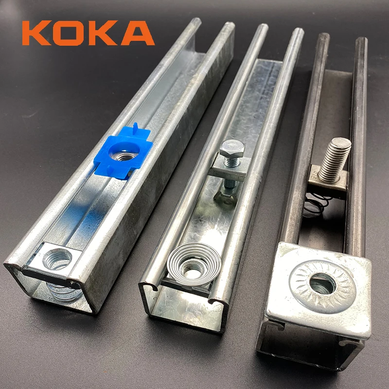 Strut channel seismic bracing fittings of V threaded rod stiffener