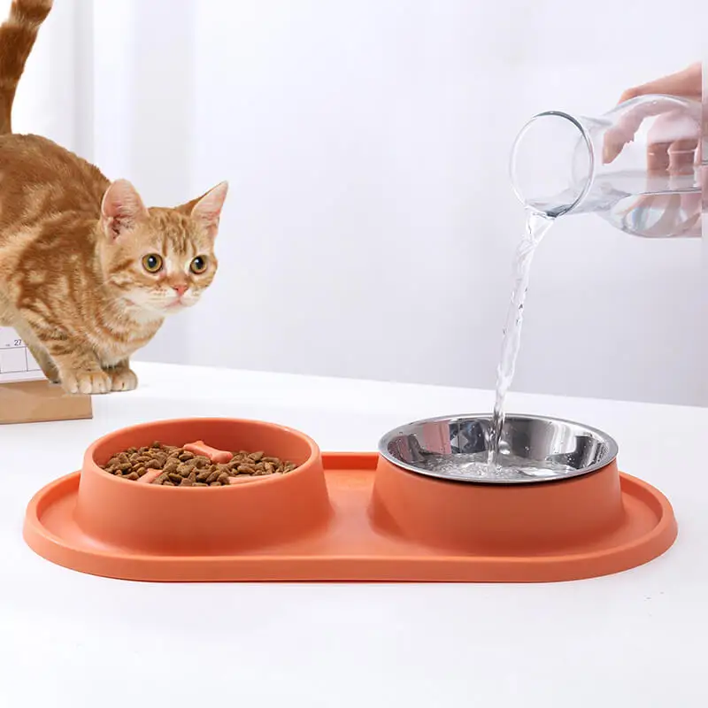 Wholesale Stainless Steel Slow Food Bowl Dual-Purpose Stainless Steel High-Quality Small Animals Dog Bowls